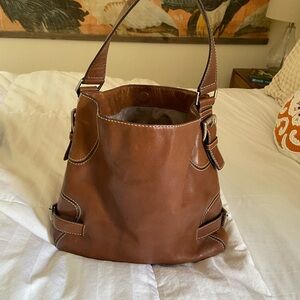 Michael Kors Brown Leather Hobo Bag